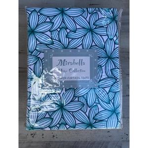 Mirabella Abstract Leaf Green Blue Shower Curtain 72" x 72" C100837